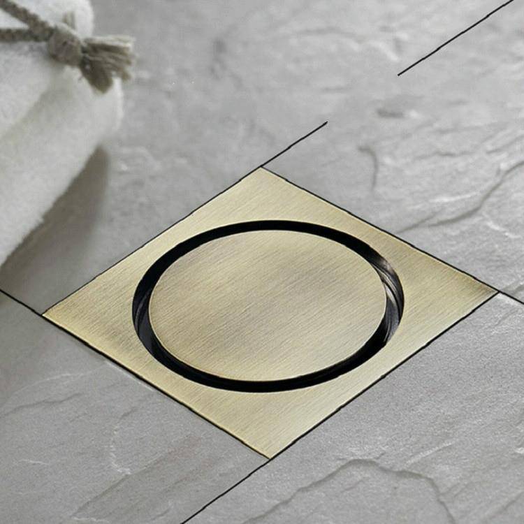 Kitchen Toilet Sewer Deodorant Anti-flooding Anti-odor Invisible Floor Drain(Brushed Silver)