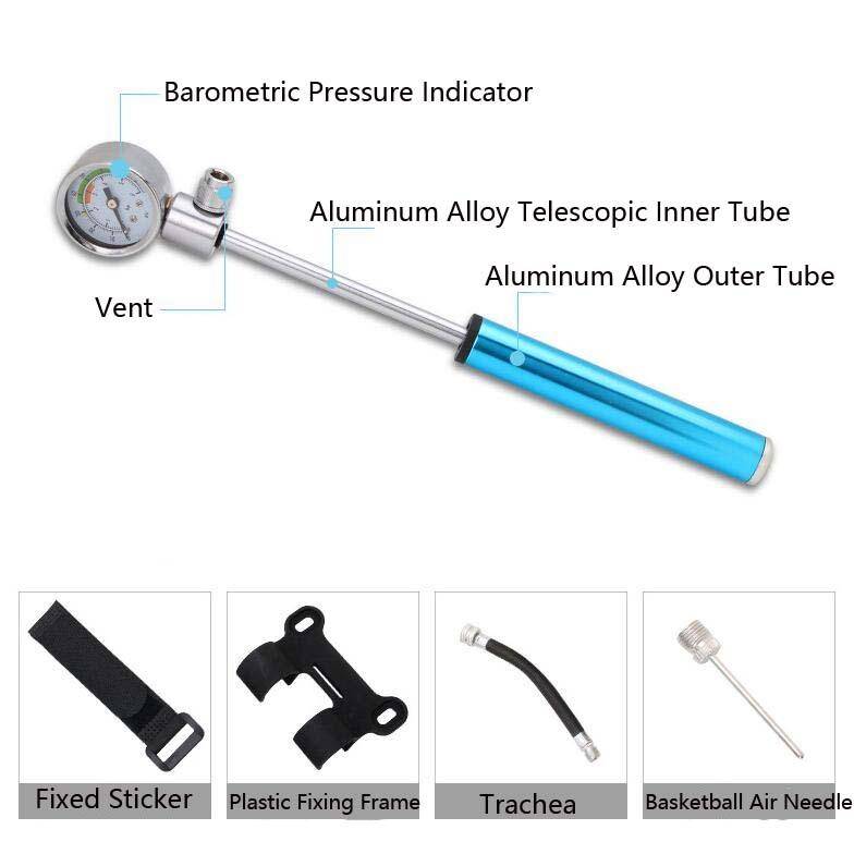 Bicycle Manual Mini Air Pump Bicycle Universal Air Pump Bicycle Outdoor Riding Portable Air Pump(...