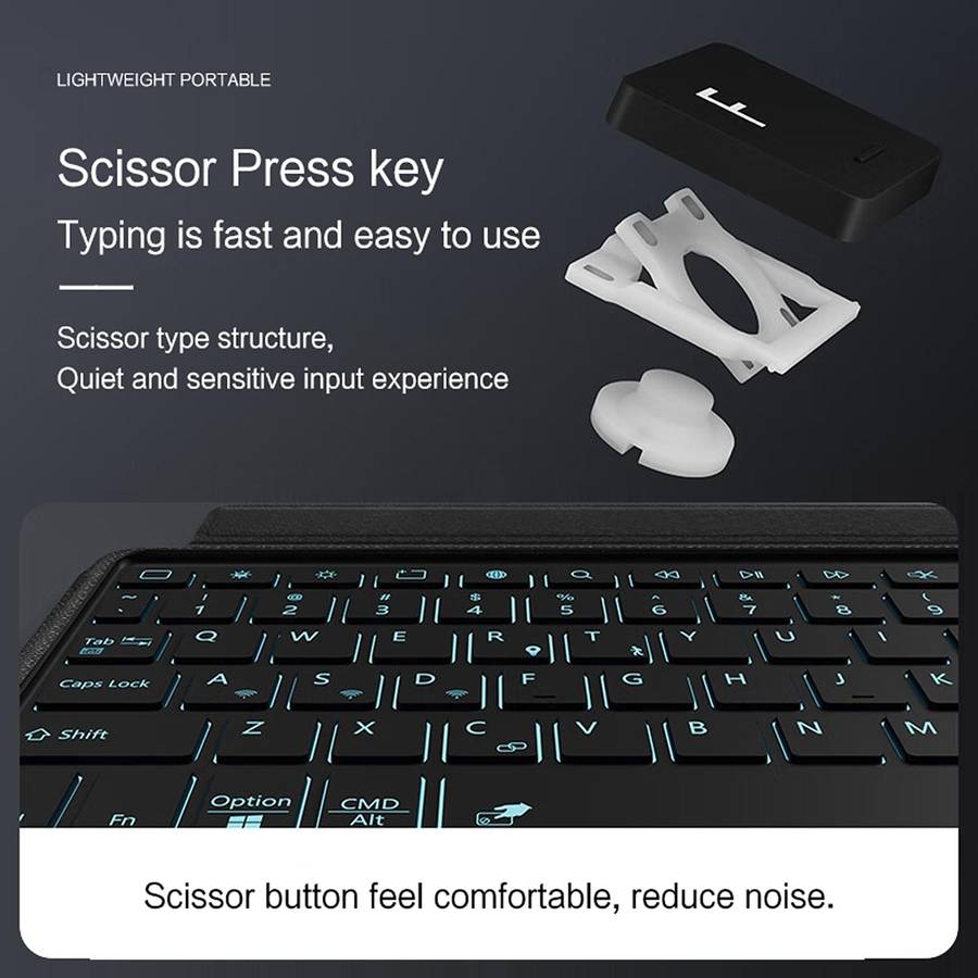 For Samsung Galaxy Tab S9 / S9 FE YJ-S9 Split Bluetooth Keyboard Leather Tablet Case