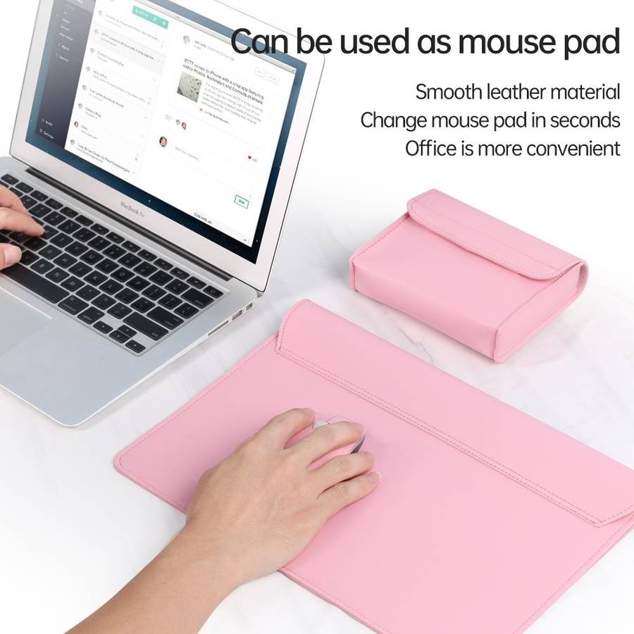 Litchi Pattern PU Leather Waterproof Ultra-thin Protection Liner Bag Briefcase Laptop Carrying Ba...
