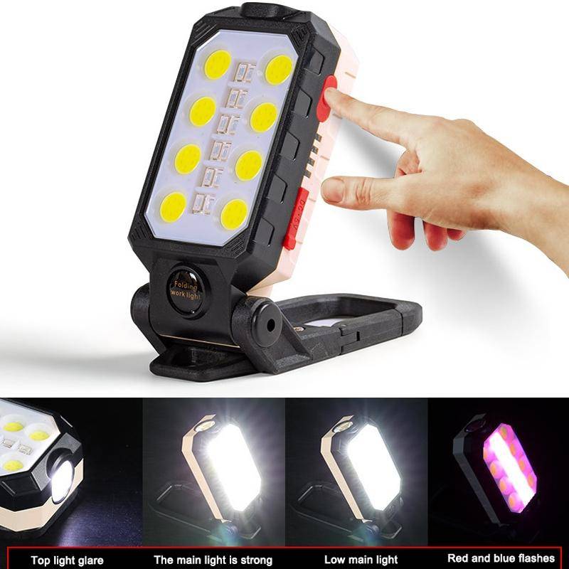 E-SMARTER COB Work Light USB Emergency Flashlight Maintenance Lamp, Style: W599A 10 Hole