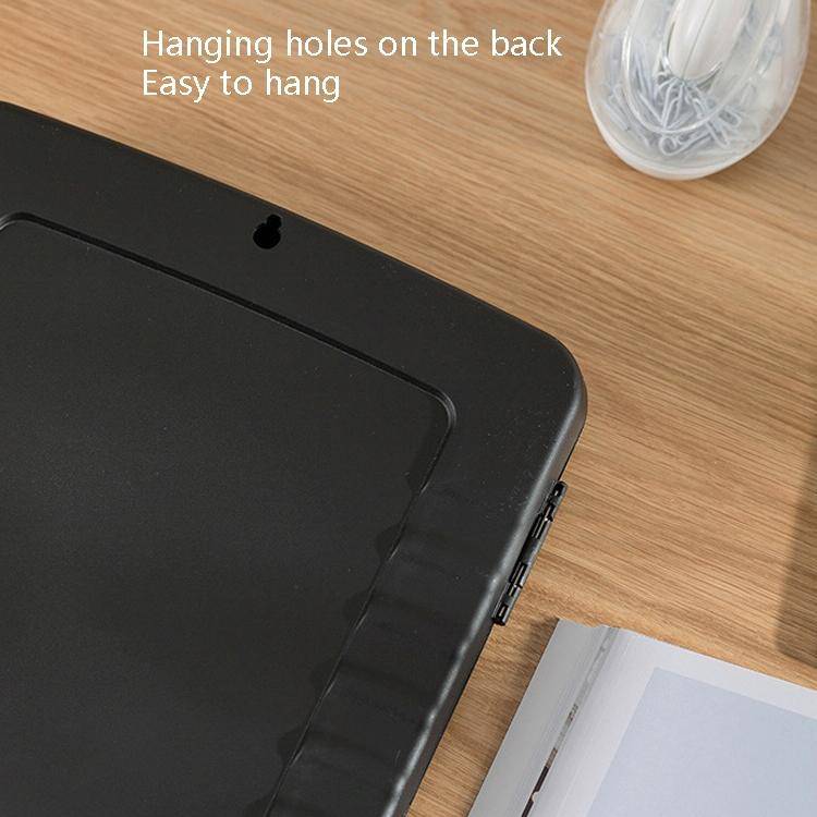 Outdoor Waterproof Paper Storage Archive Box A4 Multi-Function Copy Panel Clip File Box(Black)