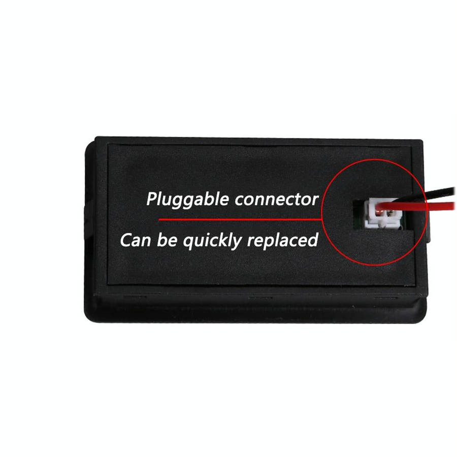 SUPNOVA DC 8-100V Battery Capacity Indicator Voltmeter Voltage Gauge,Style: White + Alarm + Tempe...