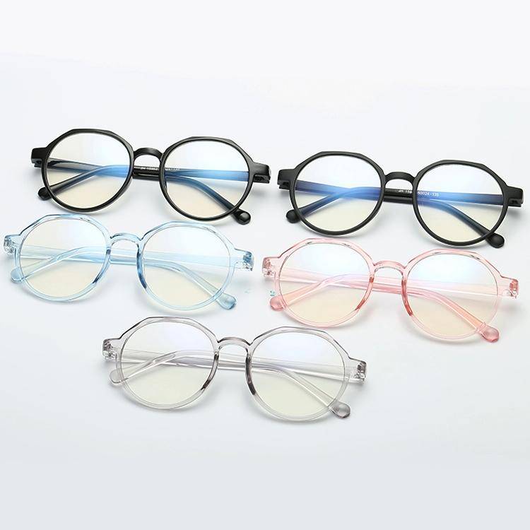 Fashion Eyeglasses Retro TR Frame Plain Glass Spectacles(Pink)