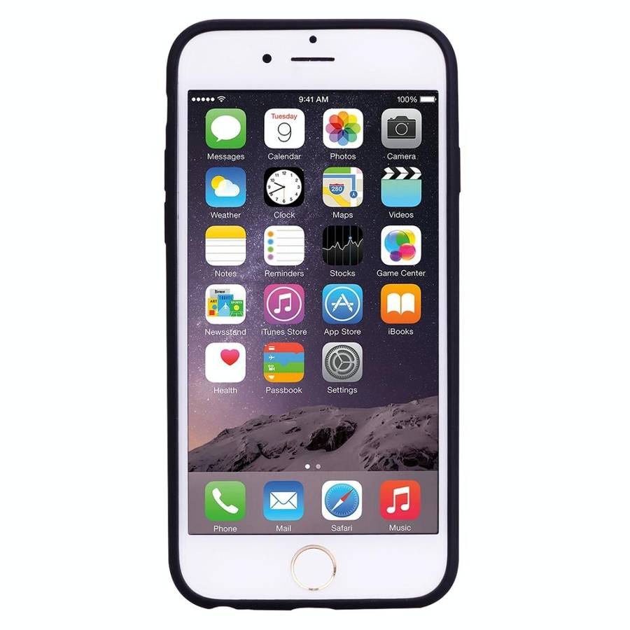 For iPhone 6s Plus / 6 Plus Candy Color TPU Case(Black)