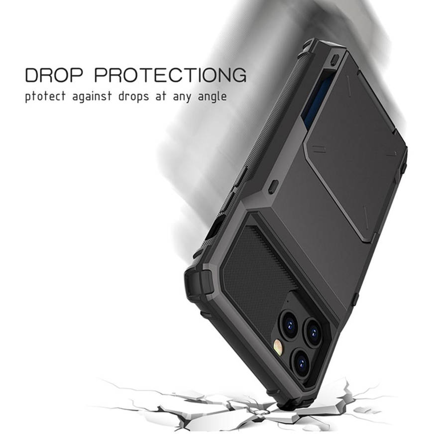 For iPhone 12 / 12 Pro Scratch-Resistant Shockproof Heavy Duty Rugged Armor Protective Case with ...
