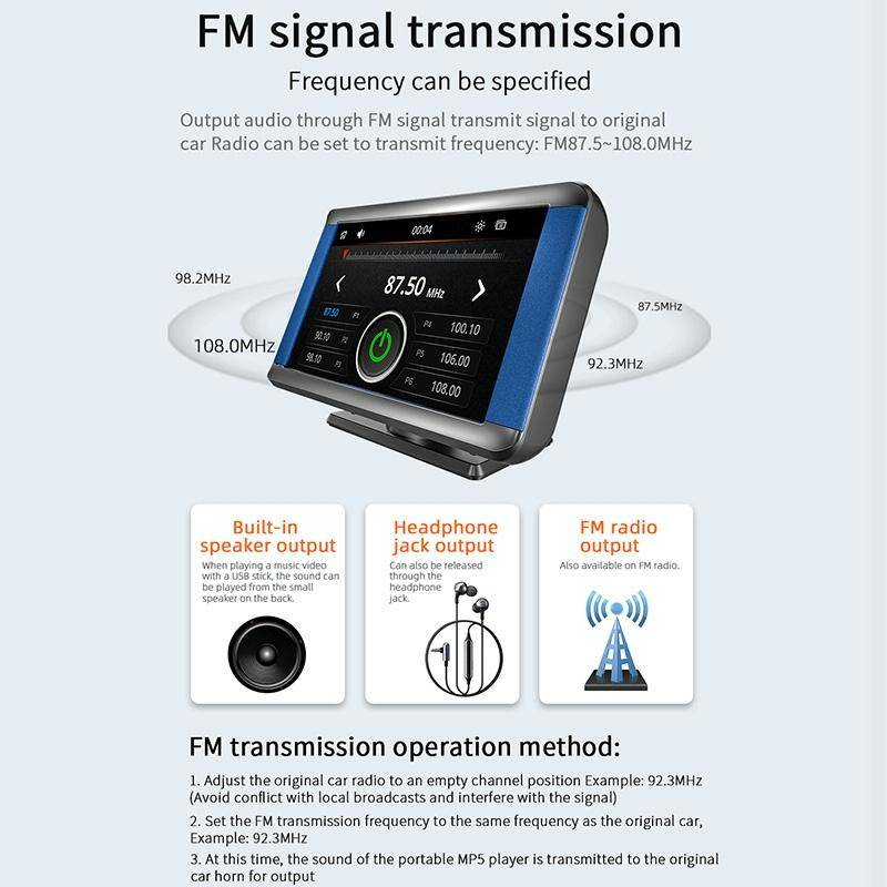 B300C 7 inch Car MP5 Player Carplay Mobile Phone Internet Tablet Monitor