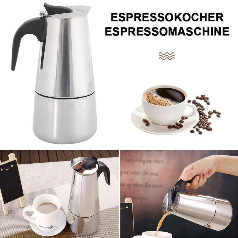 Stainless Steel Moka Coffee Maker Pot Filter(200ml)