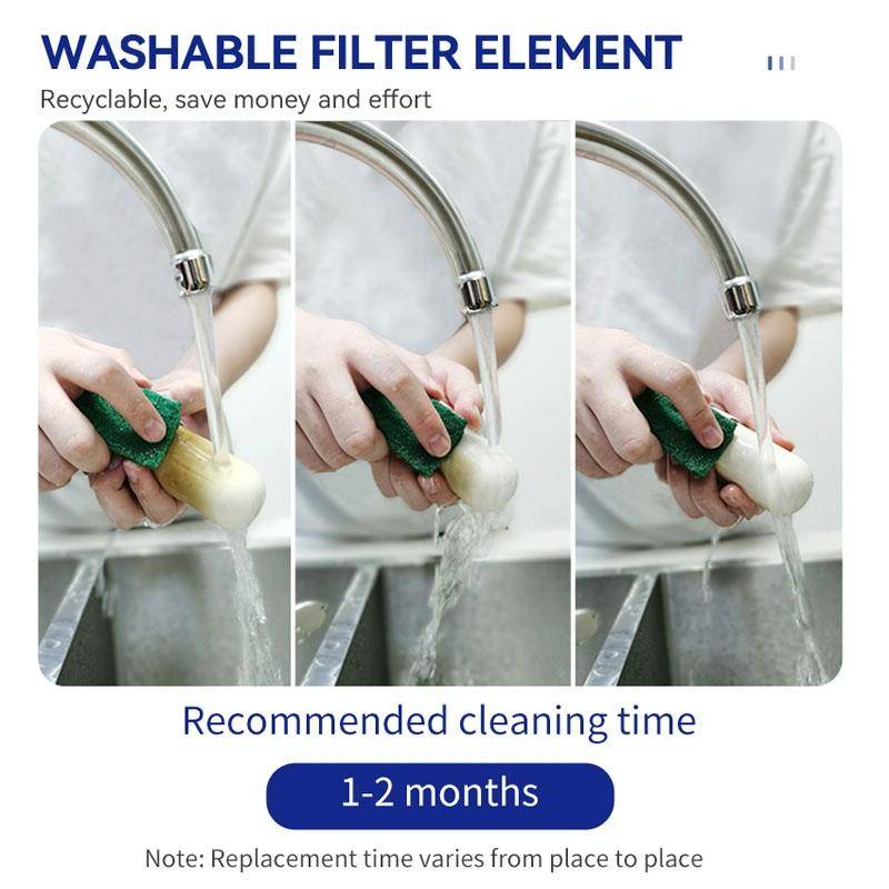 WHEELTON WHT-F202 Kitchen Faucet Filter Water Purifier Ceramic Core Stainless Steel Filter