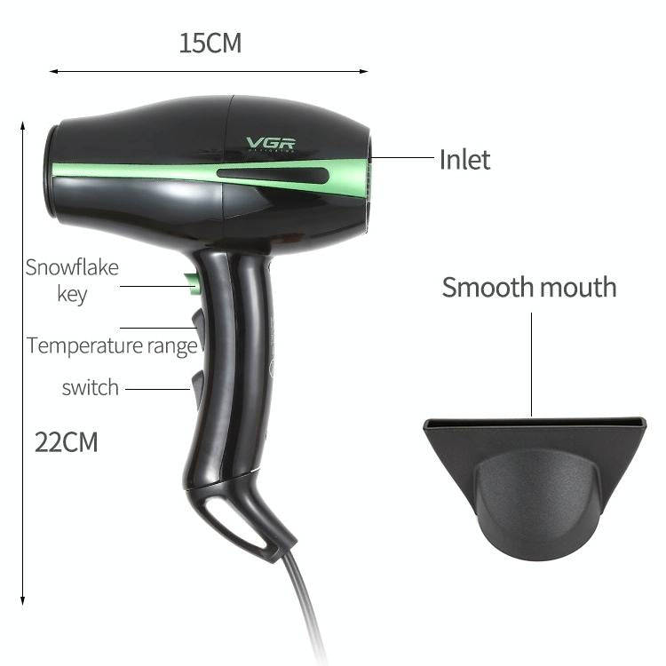 VGR V-406 2200W Negative Ion Hair Dryers with 6 Gear Adjustment, Plug Type: EU Plug