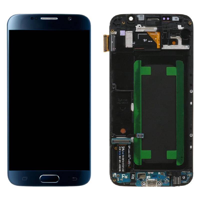 Original Super AMOLED LCD Screen For Samsung Galaxy S6 SM-G920F Digitizer Full Assembly with Fram...