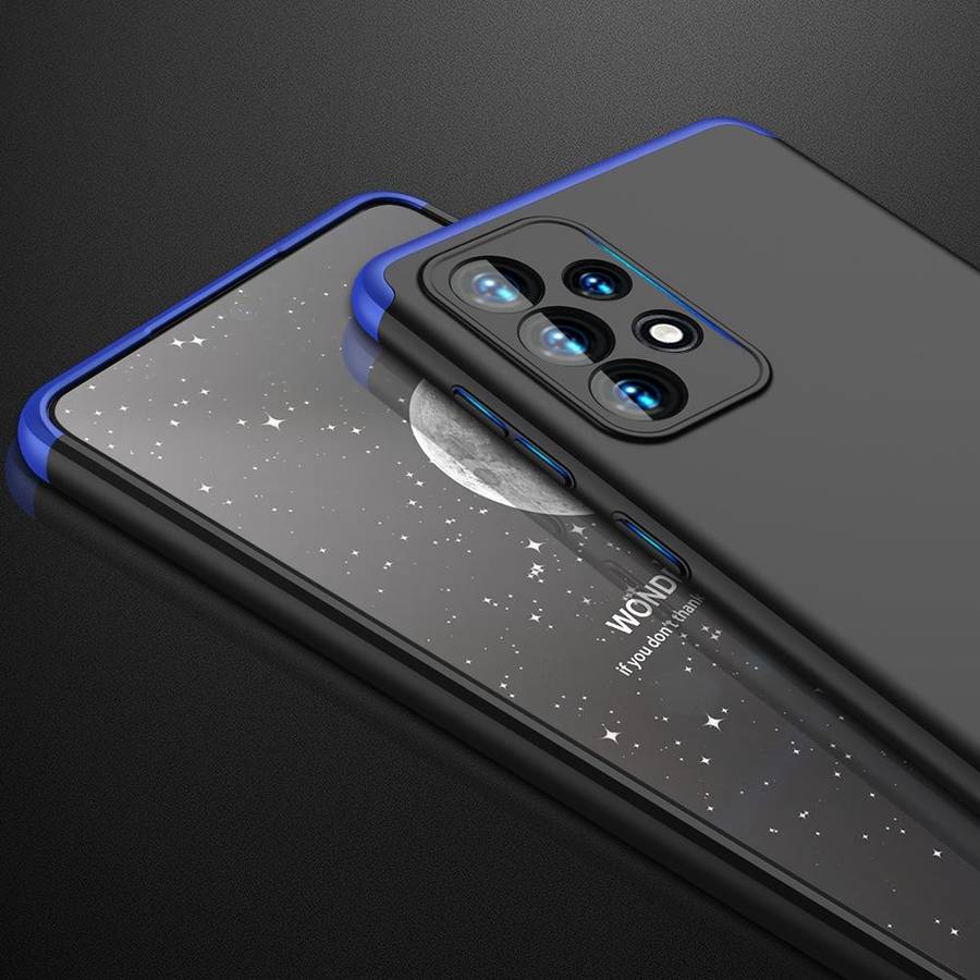 For Samsung Galaxy A53 5G GKK Three Stage Splicing Full Coverage PC Phone Case(Black Blue)