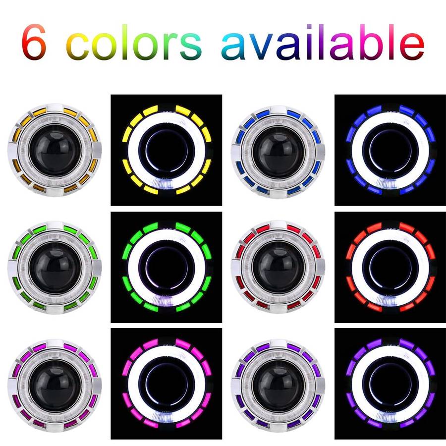 IPHCAR G262 H1 3.0 inch 12V Bi-Xenon Projector Lens Headlight with Exquisite Angle Eyes Decoratio...