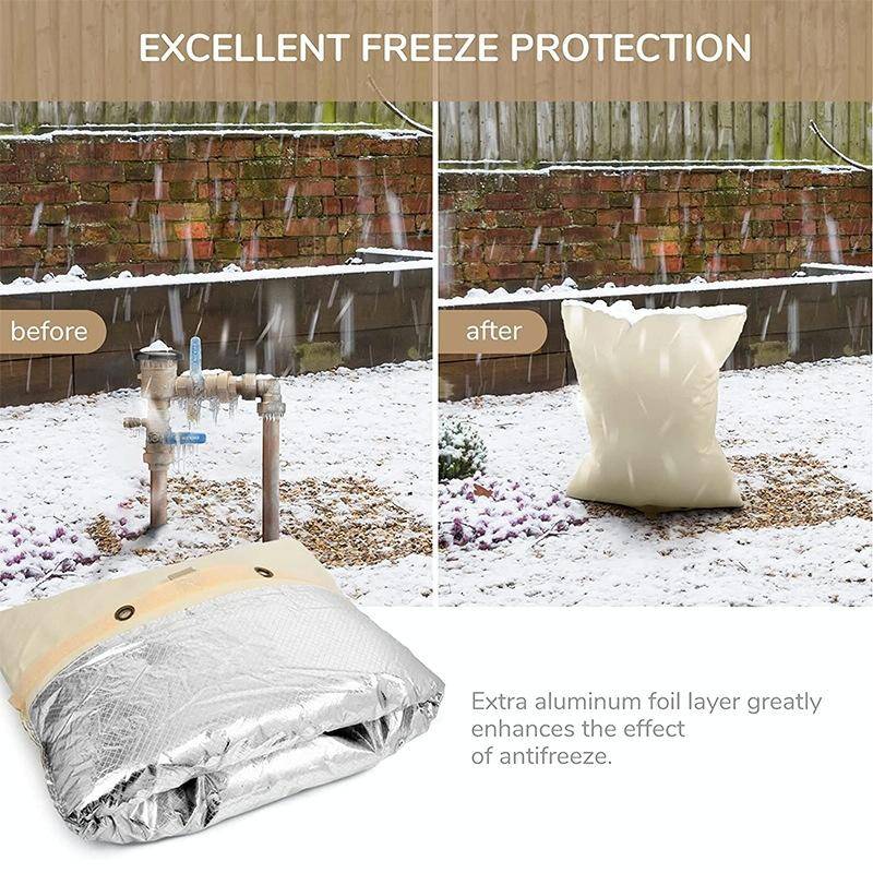 Outdoor Faucet Backflow Valves Anti-Freeze Cover Water Faucet Protector 62 x 63cm