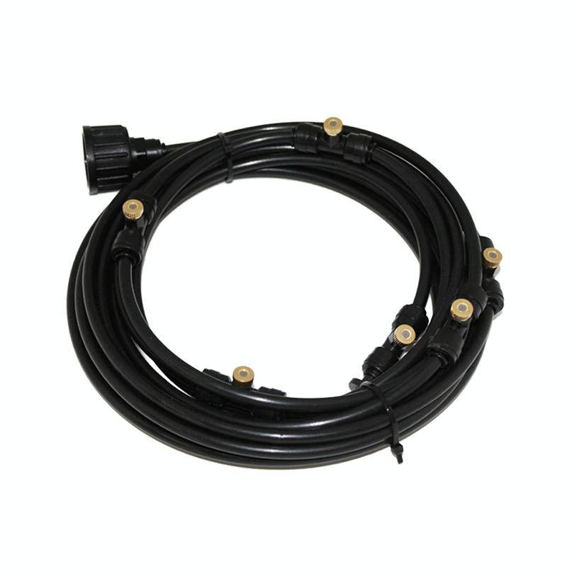 Outdoor Lawn Garden PE Mist Watering Line Misting Cooling System with 6 x Mist Nozzles, Length: 6...