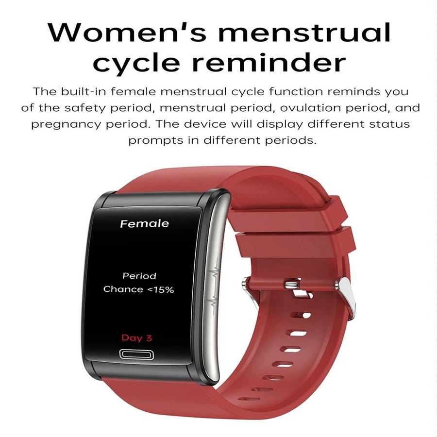 E600 1.47 inch Color Screen Smart Watch Silicone Strap Support Heart Rate Monitoring / Blood Pres...