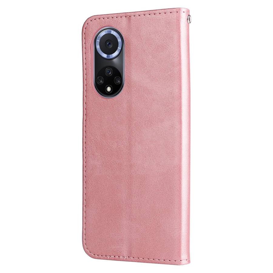 For Huawei nova 9 / Honor 50 5G Calf Texture Zipper Horizontal Flip Leather Phone Case(Rose Gold)