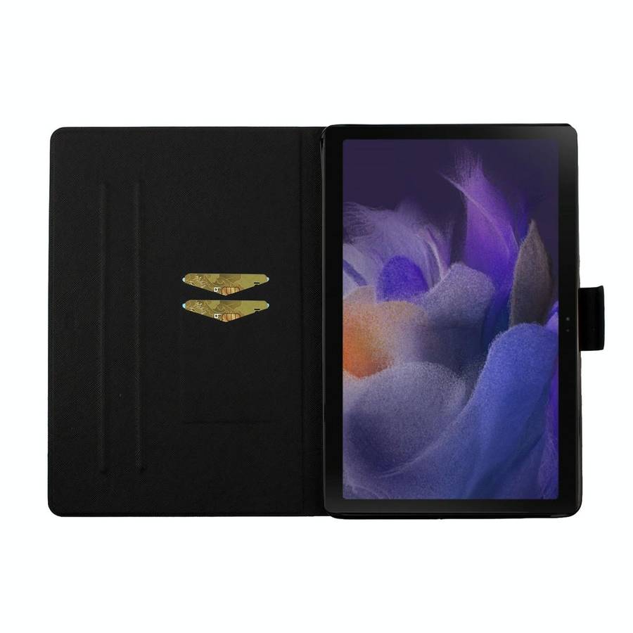 For Samsung Galaxy Tab A9 Flower Pattern Horizontal Flip PU Tablet Case with Sleep / Wake-up Func...