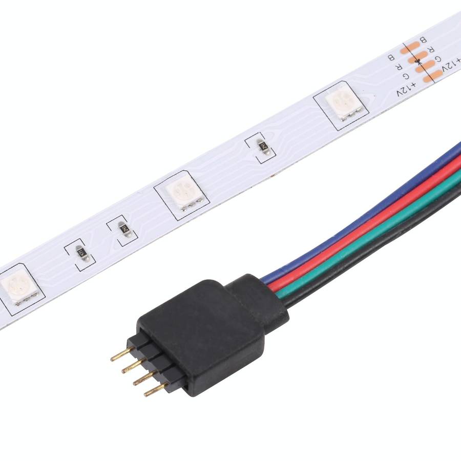 Bare Board 5050 SMD RGB LED Rope Light, 30 LED/m, Length: 2m, 12V 2A 100-240V, with 24-key Remote...