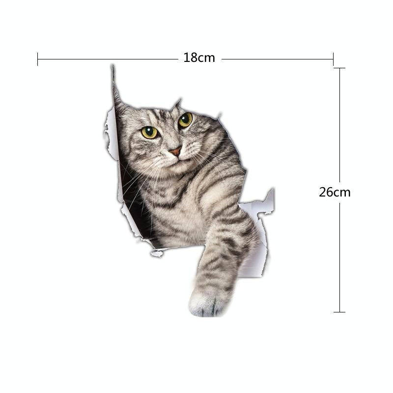4 PCS 3D Simulation Animal Personality Car Stickers Glass Car Door Scratches Decorative Occlusion...