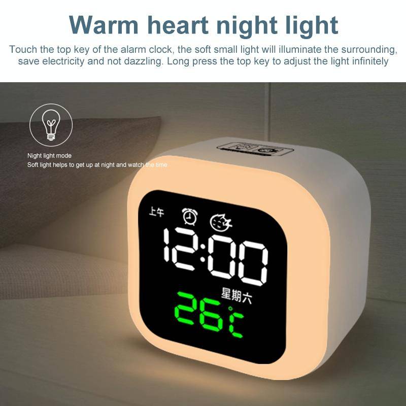 USB Home Smart Clock with Night Light & Memory Function & LED Display