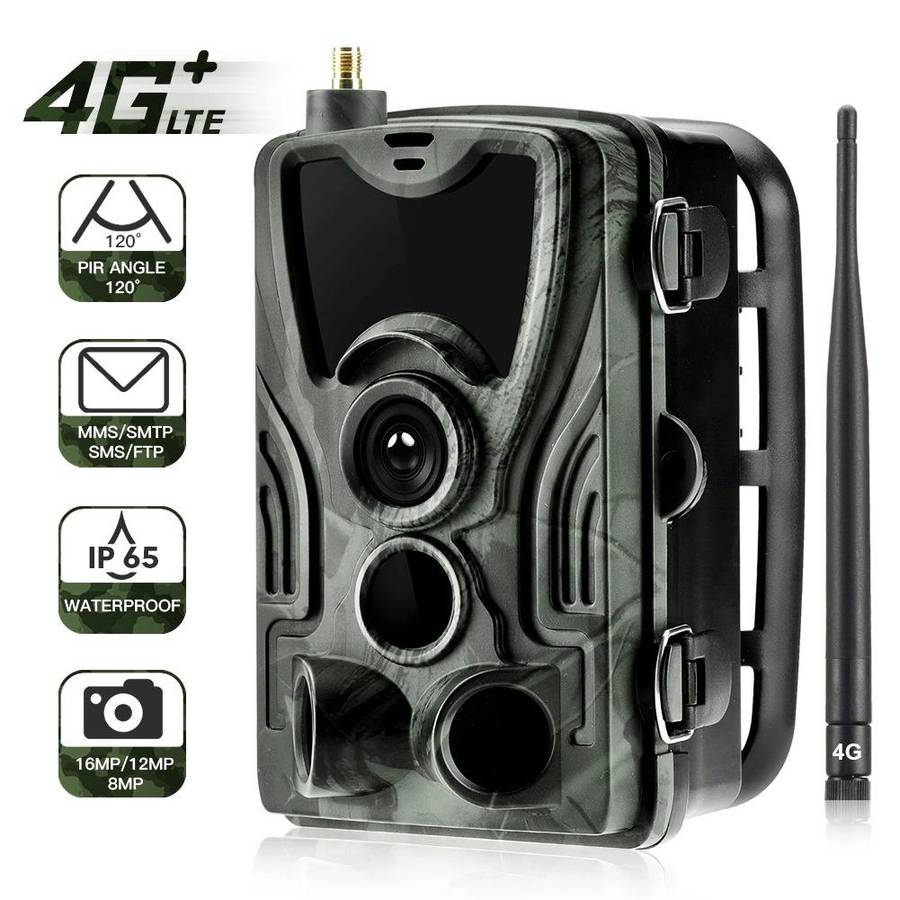 HC801LTE 4G US Version Waterproof IP65 IR Night Vision Security 16MP Hunting Trail Camera, 120 De...