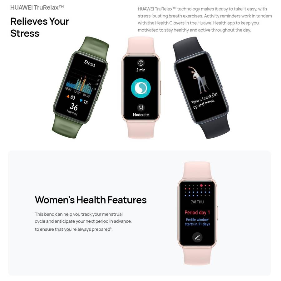 HUAWEI Band 8 Standard 1.47 inch AMOLED Smart Watch, Support Heart Rate / Blood Pressure / Blood ...