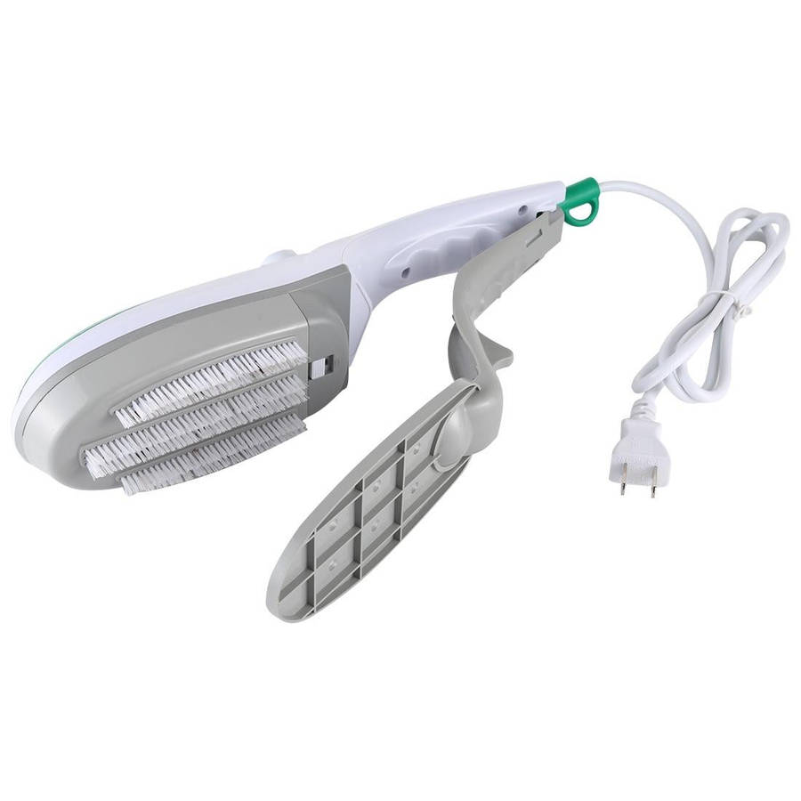 Handheld Garment Steamer Brush Portable Clothes Steam Iron, US Plug 110V(Green)