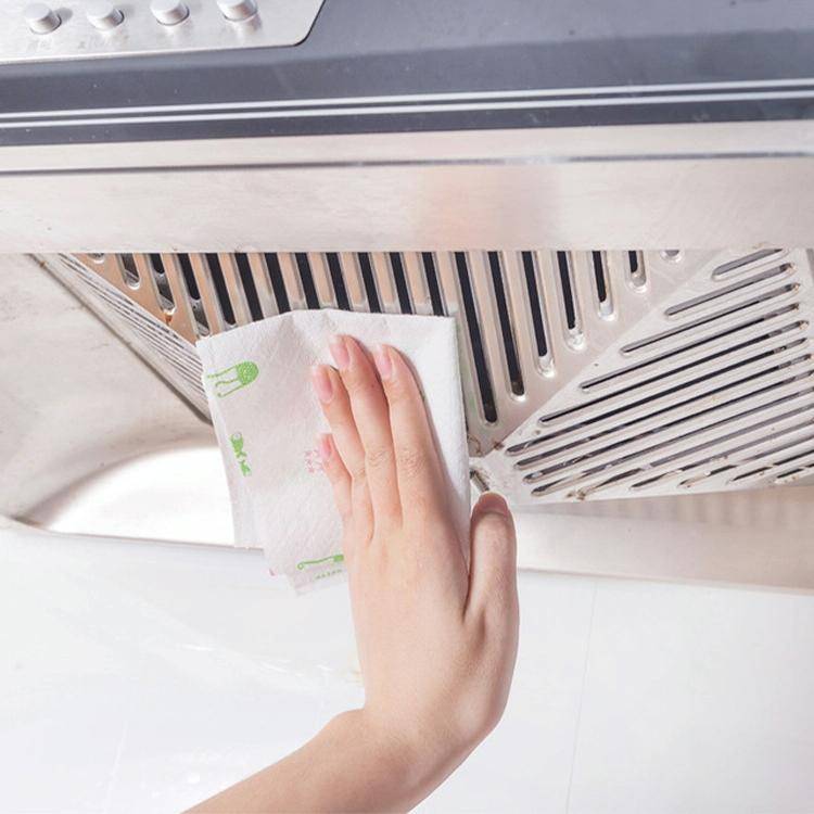 50 Sheets Washable Lazy Rag Kitchen Non-woven Cloth Wet and Dry Dual-use Dish Towel(White)