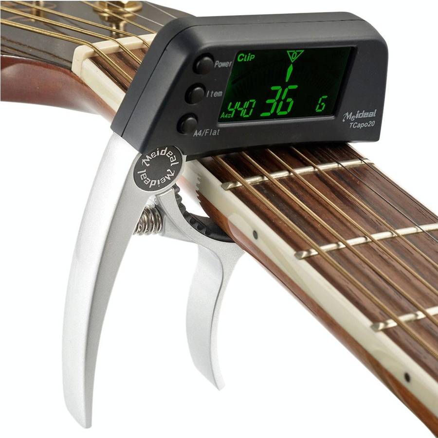Professional Guitar Tuner Clip, Loftstyle Chromatic Clip-on Tuner with Rotational LCD Screen Ligh...