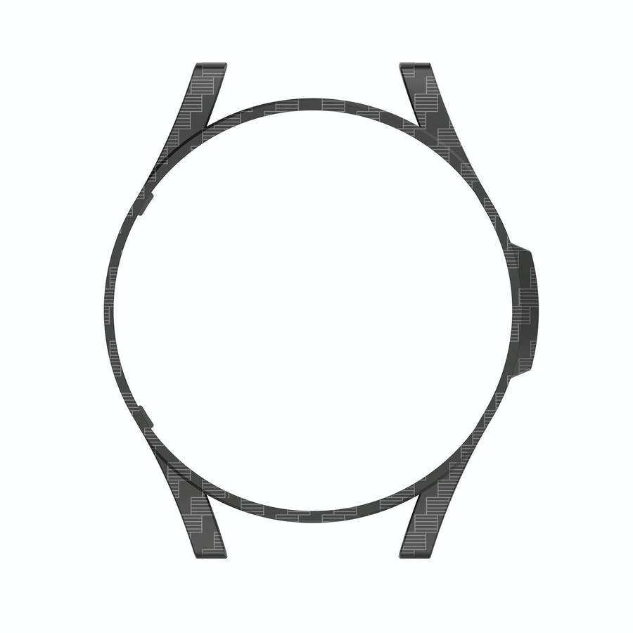 For Samsung Galaxy Watch4 Classic 46mm Half Coverage Hollowed PC Protective Case(Carbon Fibre)