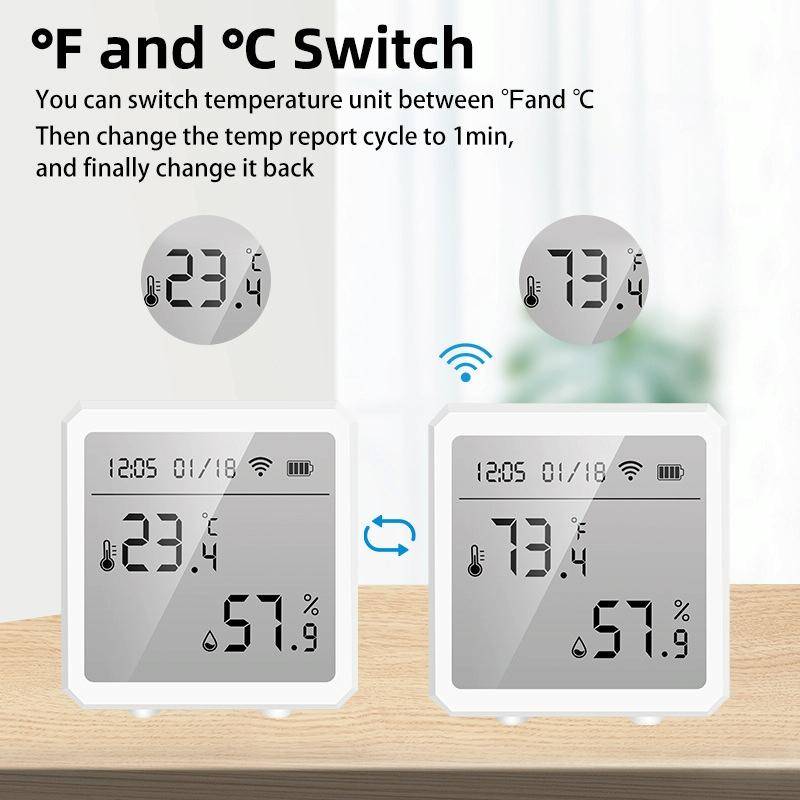 Wifi Temperature And Humidity Meter Sensor Equipment Smart Home Graffiti APP Temperature And Humi...