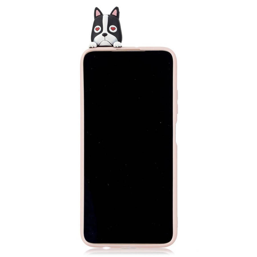 For Huawei P40 Lite Shockproof 3D Lying Cartoon TPU Protective Case(Cute Dog)