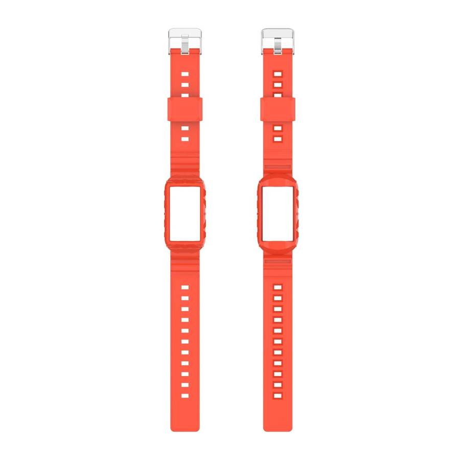 For Fitbit Charge 5 Silicone One Body Armor Watch Band(Orange)