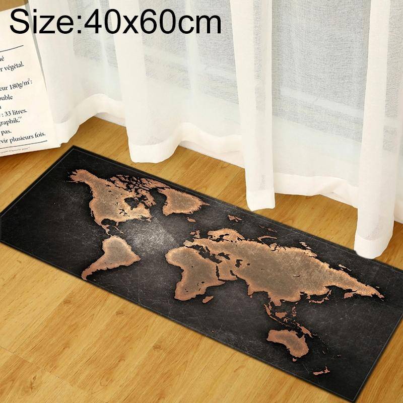 World Map Carpets Rug Bedroom Kids Baby Play Crawling Mat Memory Foam Area Rugs Carpet, Size:40x6...