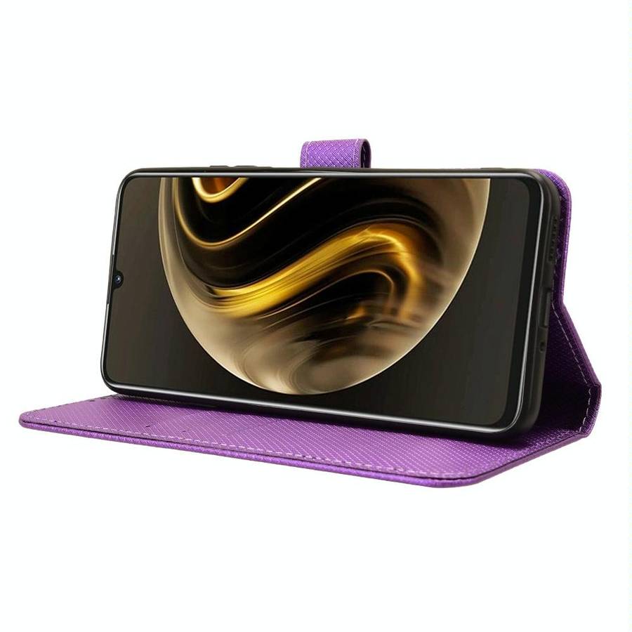 For Huawei nova Y72 4G Diamond Texture Leather Phone Case(Purple)