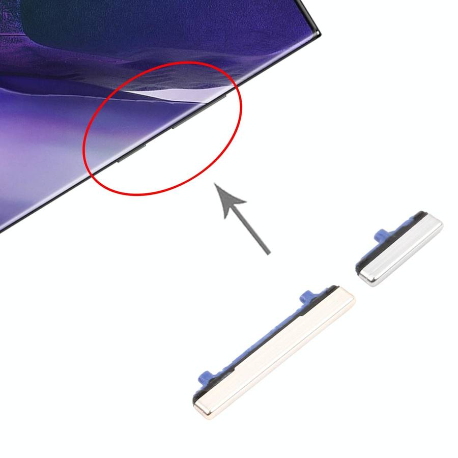 For Samsung Galaxy Note20 Ultra Power Button and Volume Control Button(Silver)