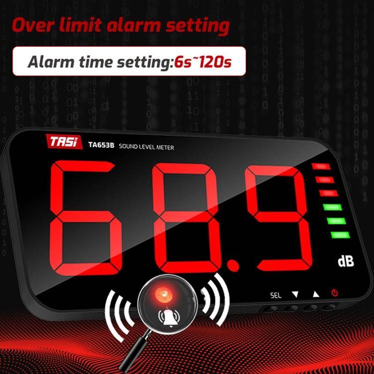 TASI TA653B Large-Screen Noise Meter Wall-Mounted Decibel Meter