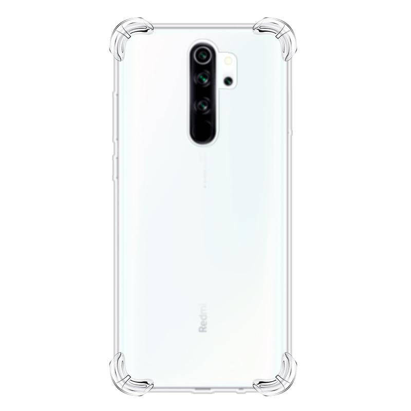 For Xiaomi Redmi Note 8 Pro Four-Corner Anti-Drop Ultra-Thin Transparent TPU Phone Case(Transparent)