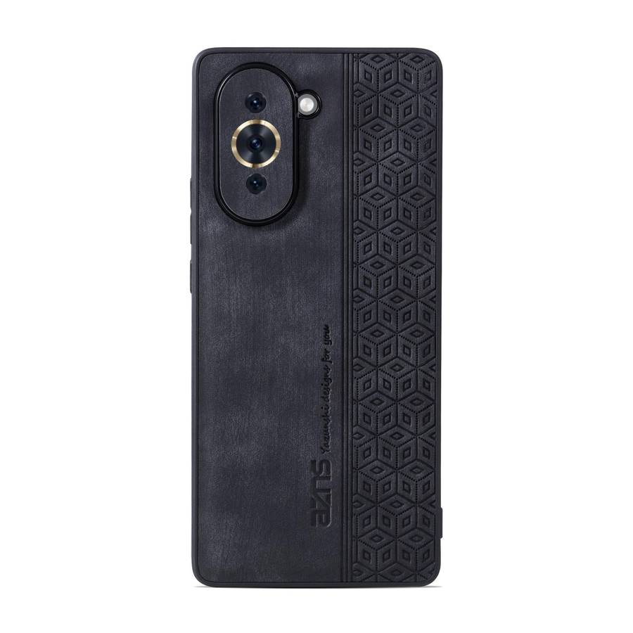 For Huawei nova 10 AZNS 3D Embossed Skin Feel Phone Case(Black)
