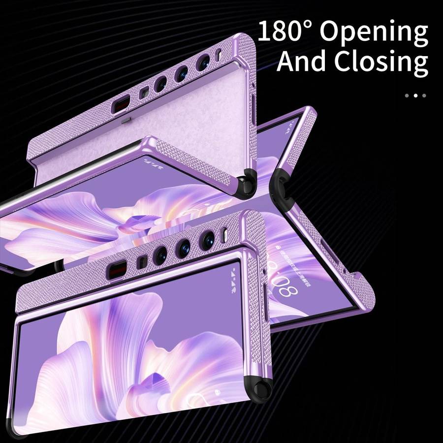 For Huawei Mate Xs 2 Ultra-thin Frame Paste Leather Shockproof Phone Case(Black)