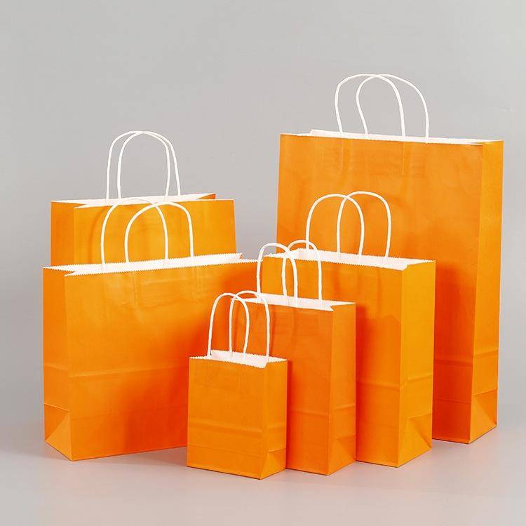 10 PCS Elegant Kraft Paper Bag With Handles for Wedding/Birthday Party/Jewelry/Clothes, Size:12x1...