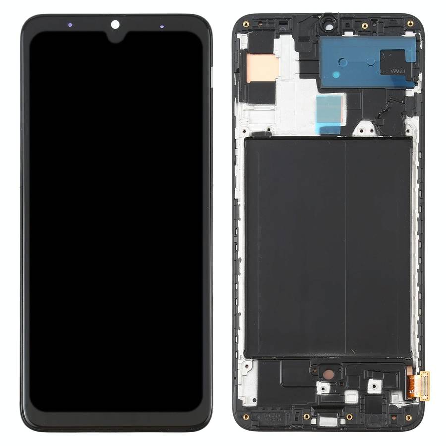 OLED LCD Screen for Samsung Galaxy A70 SM-A705 (6.39 inch) Digitizer Full Assembly with Frame (Bl...