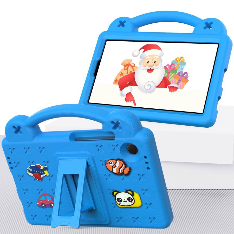 For Samsung Galaxy Tab A9 Handle Kickstand Children EVA Shockproof Tablet Case(Sky Blue)