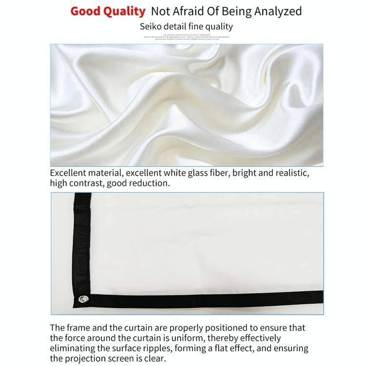 Simple Folding Thin Polyester Projector Film Curtain, Size:150 inch 4:3