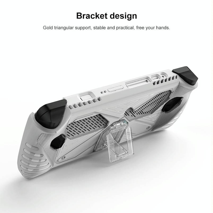 For Asus ROG Ally Game Console TPU Soft Cover With Holder Bracket(Black)
