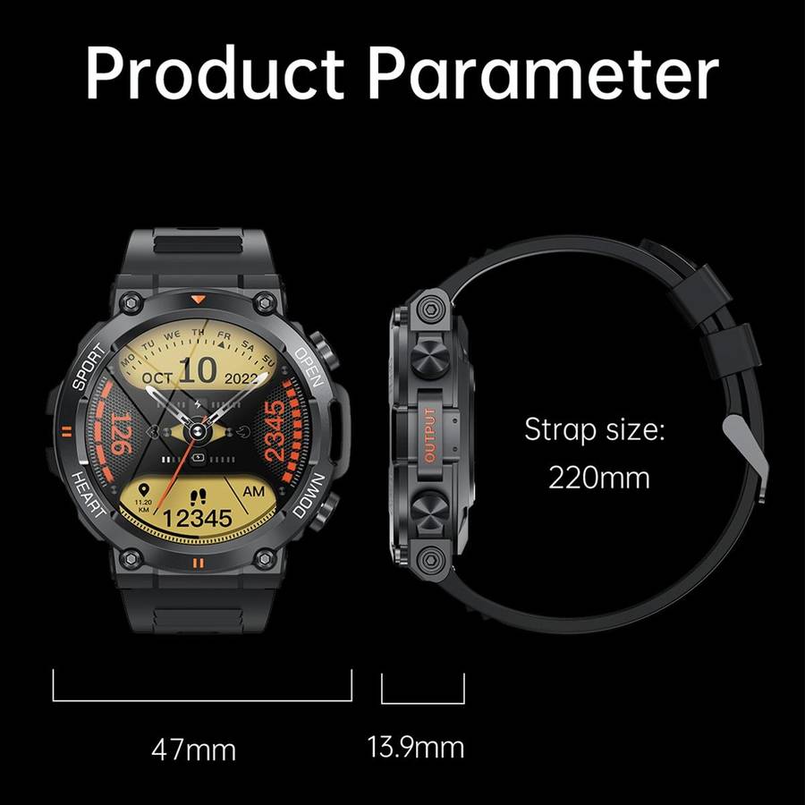 K56 Pro 1.39 inch Smart Silicone Strap Wristband Support Heart Rate Monitoring / Blood Pressure M...
