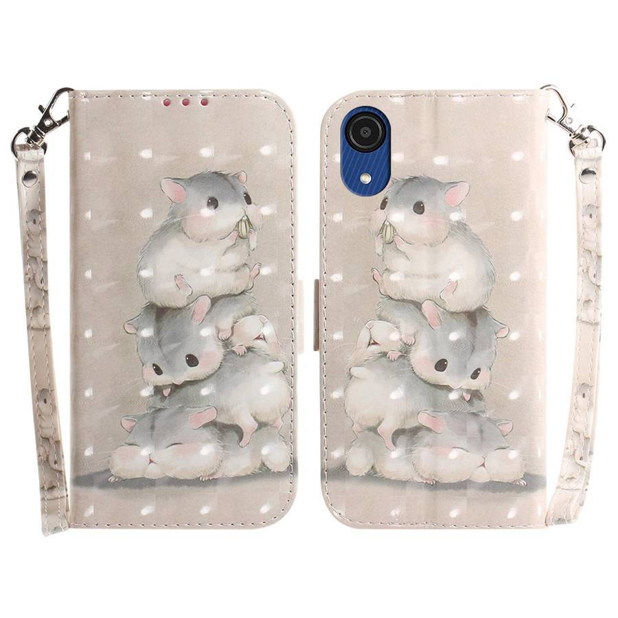 For Samsung Galaxy A03 Core 3D Colored Horizontal Flip Leather Phone Case(Squirrels)