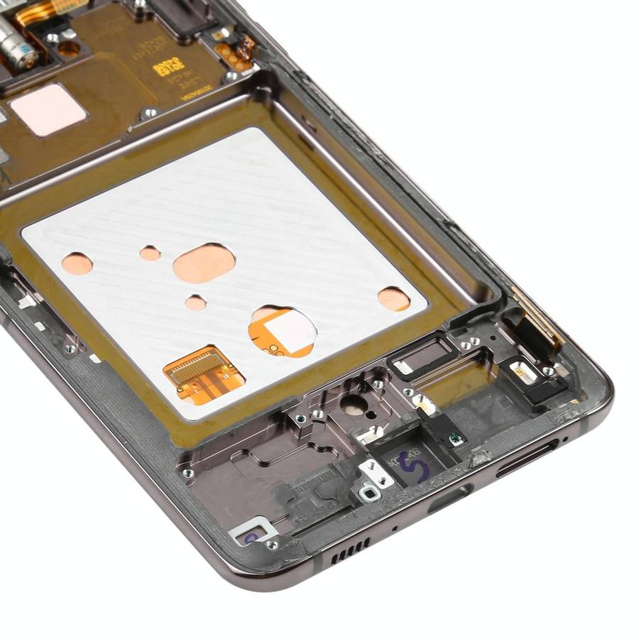 Original Super AMOLED LCD Screen for Galaxy A80 Digitizer Full Assembly with Frame (Black)
