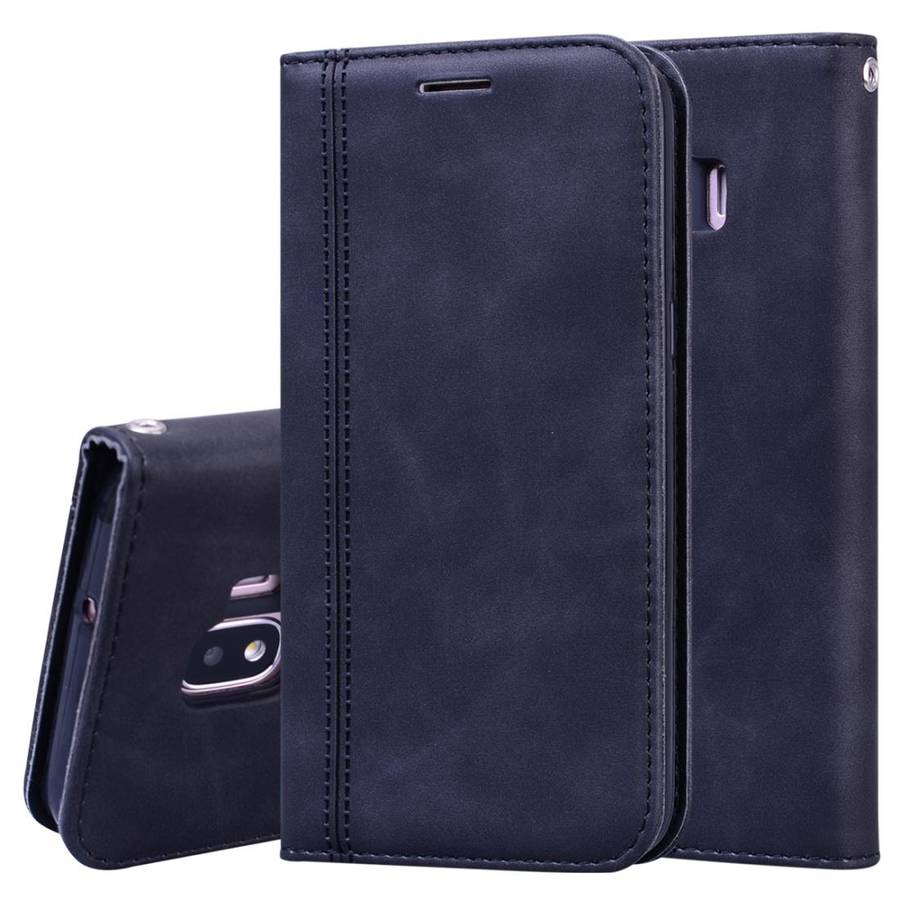 For Samsung Galaxy J2 Core Frosted Business Magnetic Horizontal Flip PU Leather Case with Holder ...